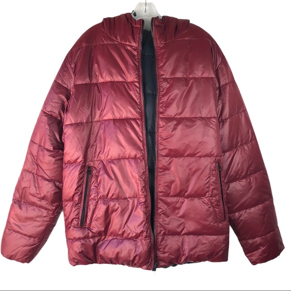 Point Zero red blue hood reversible outdoor activewear puffer jacket XL - Picture 5 of 8